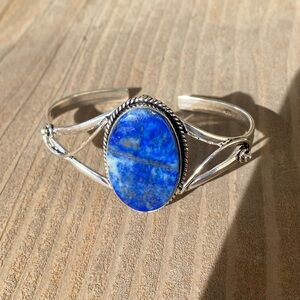 Lapis Lazuli and Sterling Silver Bracelet